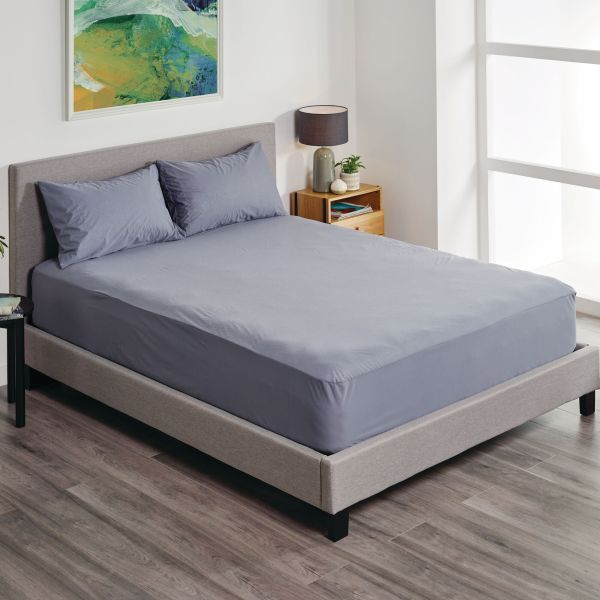 Protect-A-Bed Fusion Fitted Sheet Double Charcoal
