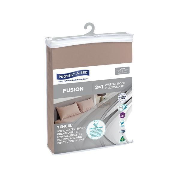 Protect-A-Bed Fusion Pillowcase Standard Latte