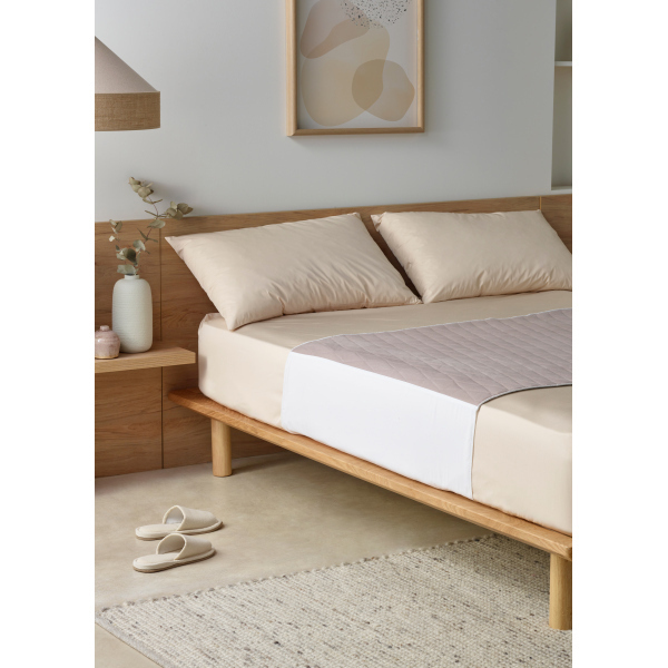 Staydry Blue-E Bed Pad Queen With Wings Clay