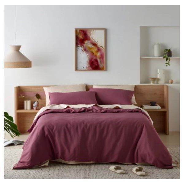 Staydry Water Resistant Quilt Cover Set Cacao King Single