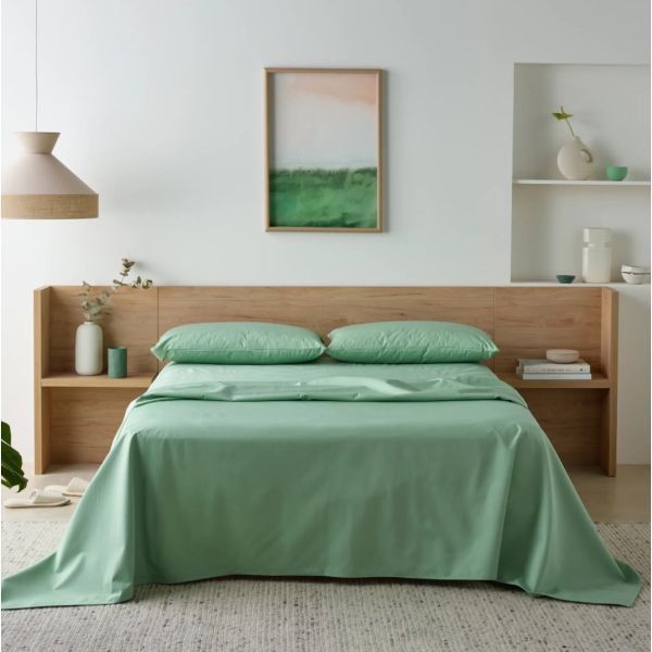Staydry Bamboo Waterproof Sheet Set Double Bed Green