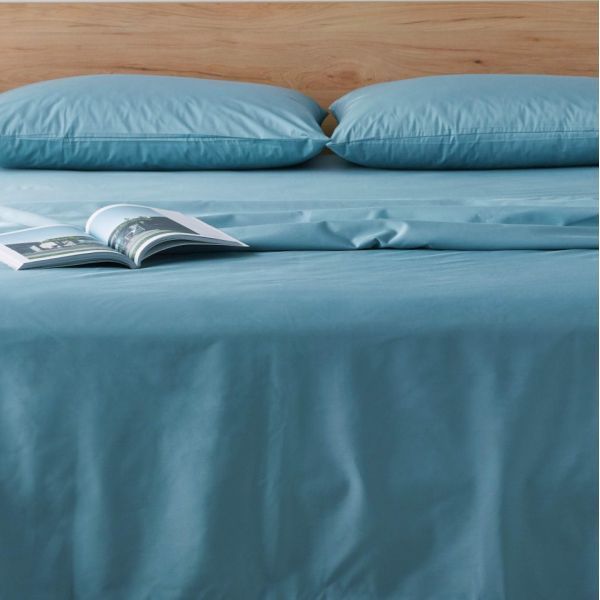 Staydry Bamboo Waterproof Sheet Set Single Bed Blue - Image 2