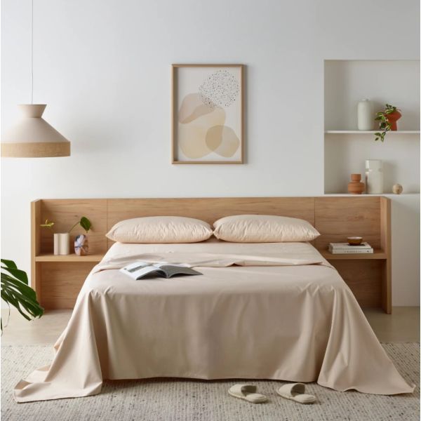 Staydry Bamboo Waterproof Sheet Set Double Bed Sand