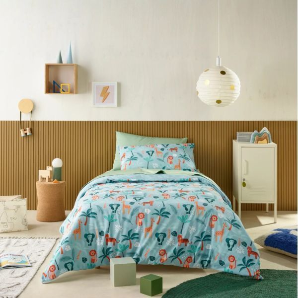 Staydry Jungle Explorer Quilt Cover Set Single Bed