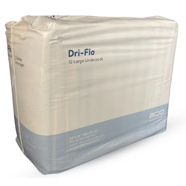 Dri-Flo Disposable Heavy Duty Underpad 58cmx91cm Pack 12