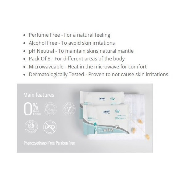 Serenity Care Wet Wash Gloves Pk8 - Image 2