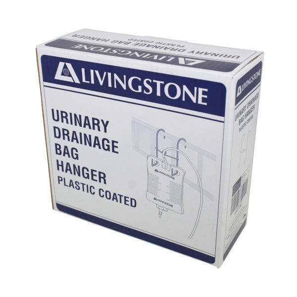 Image of Livingstone Urine Drainage Bag Hanger 17 x 8.5 x 14.5cm Recyclable Plastic Coated by Livingstone - medical product