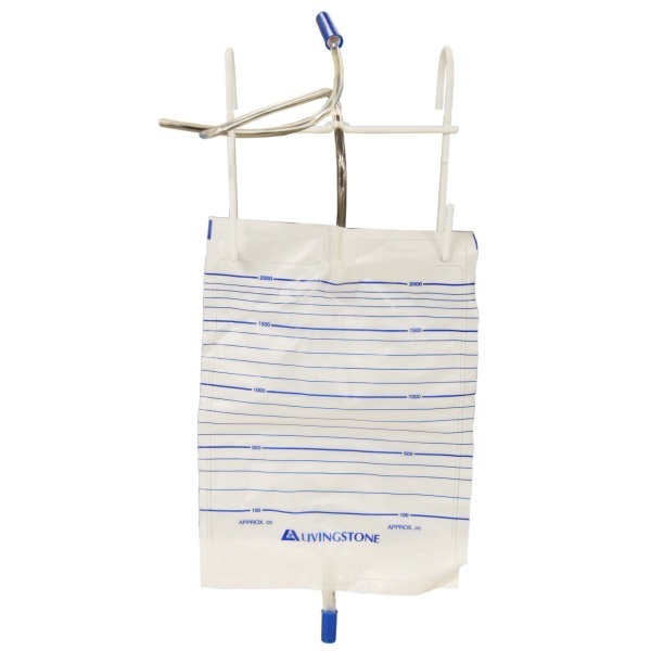 Livingstone Urine Drainage Bag Hanger 17 x 8.5 x 14.5cm Recyclable Plastic Coated - Image 3