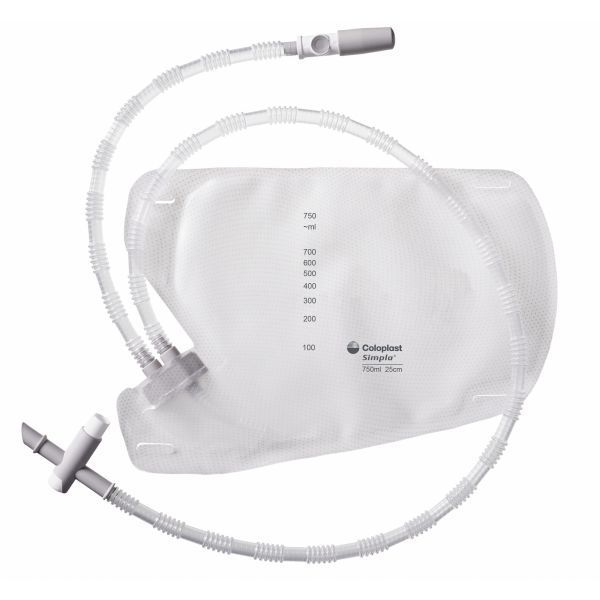Simpla Plus Syphon Bag Sterile 750ml 25cm Tube by Simpla in Leg_Bag 750ml