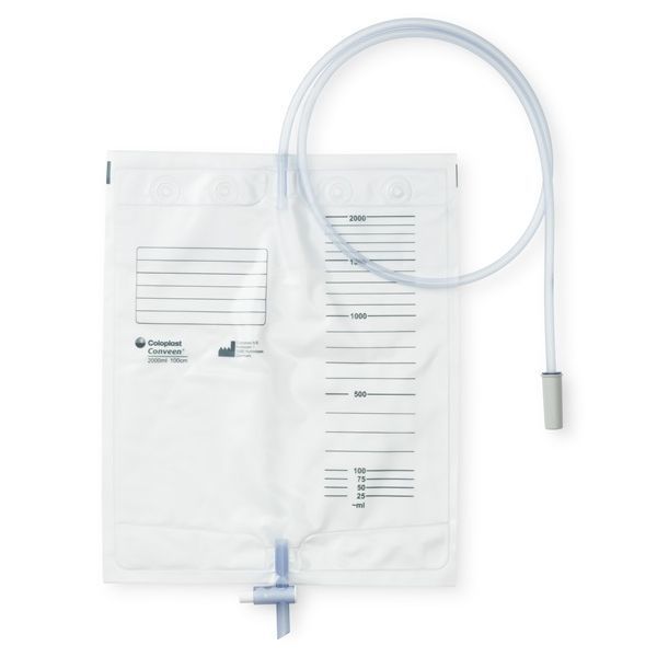 Conveen Basic Non-Sterile Bedside Drainage Bag with T-Tap 100cm 2000ml Box10 by Conveen in Night_Bag_and_Bottle 2000ml
