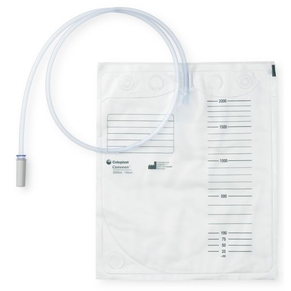 Conveen Basic Non-Sterile Bedside Bag Non-Drainable 100cm 2000ml Box10 by Conveen in Night_Bag_and_Bottle 2000ml