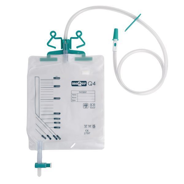 Unoquip Bed Bag Q4 with Hanger and Clamp Sterile 120cm Tube 2000ml Single Packed Box 40 by Unoquip in Night_Bag_and_Bottle 20