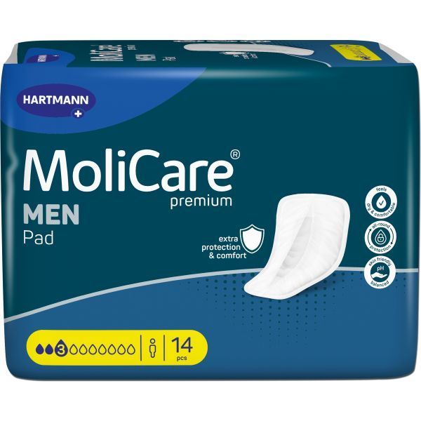 MoliCare Premium Men Pads 3 Drops 406ml Pk14 by MoliCare in Male Pads