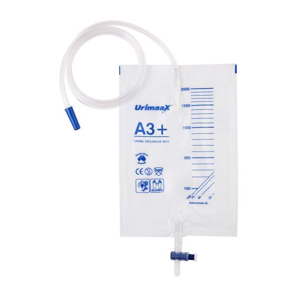 Urimaax Drain Bag A3 Non-Sterile T Tap 120cm 2Lt by Urimaax in Night_Bag_and_Bottle 2000ml