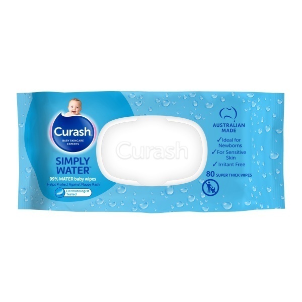 Curash Simply Water Wipes Pack 80 by Curash in Other Wipes