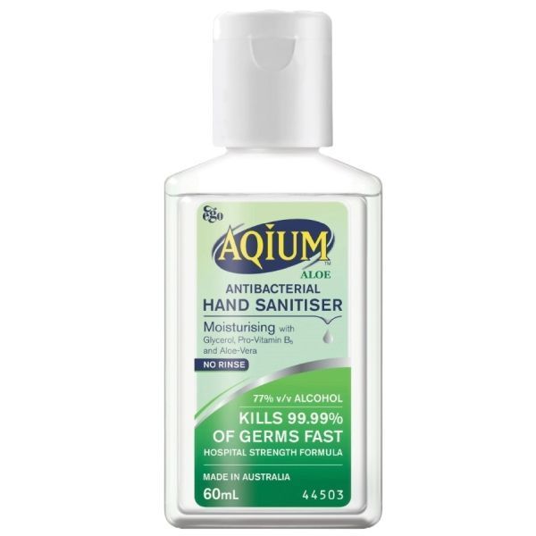 Aqium Hand Sanitiser Aloe 60ml by Aqium in Other Hand Sanitiser
