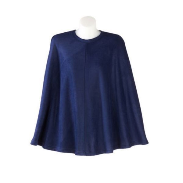 Polar Fleece Day Long Poncho Navy by Petal Back in Other Assistive Clothing