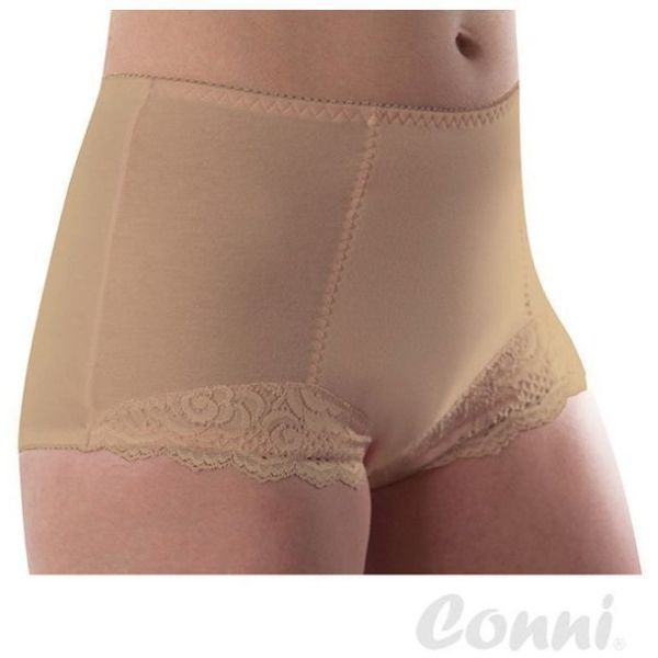 Conni Chantilly Lace Ladies Brief Beige Size 24 by Conni in Female Size >20