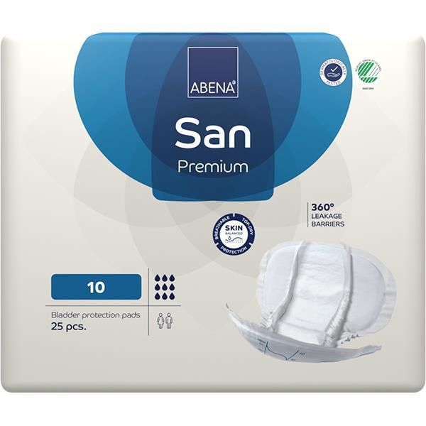 Abena San 10 Premium Blue 2800ml Pk25 by Abena in Anatomic Pads