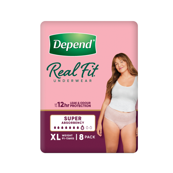 Depend Real Fit Super Women Extra Large Pk8 - Image 2