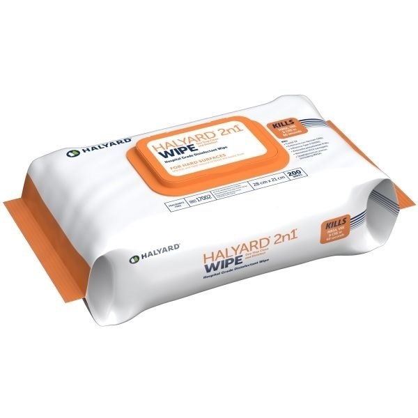 Halyard 2n1 Wipe Soft Pack 200 wipes by Halyard in Antibacterial Wipes