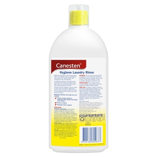 Canesten Antibacterial and Antifungal Hygiene Laundry Sanitiser Lemon 1L - Image 2