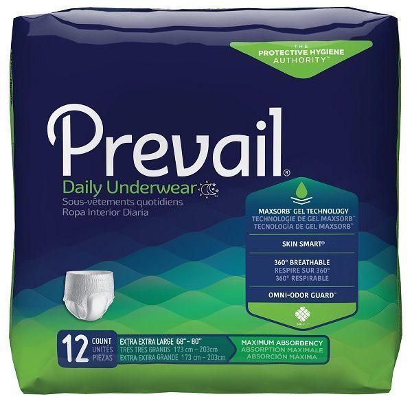 Prevail Protective underwear 2XL 147-203cm Pk12 by Prevail in Pull_Ups Extra Extra Large