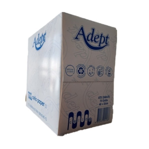 Cello Adept Wipes 40x30cm Box 70 - Image 2
