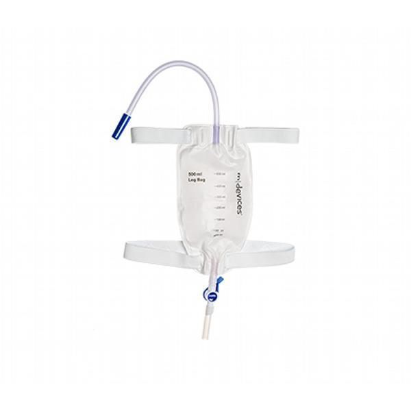 Mdevice Leg Bag 500ml Lever Tap Non Return Valve 30cm Long Tube by MDevices in Leg_Bag 500ml