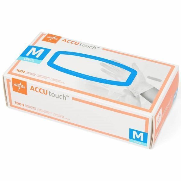 Accutouch PF Vinyl Clear Glove Medium Box 100 by Accutouch in Vinyl Non Sterile