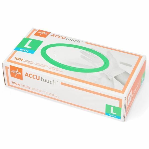 Accutouch PF Vinyl Clear Glove Large Box 100 by Accutouch in Vinyl Non Sterile