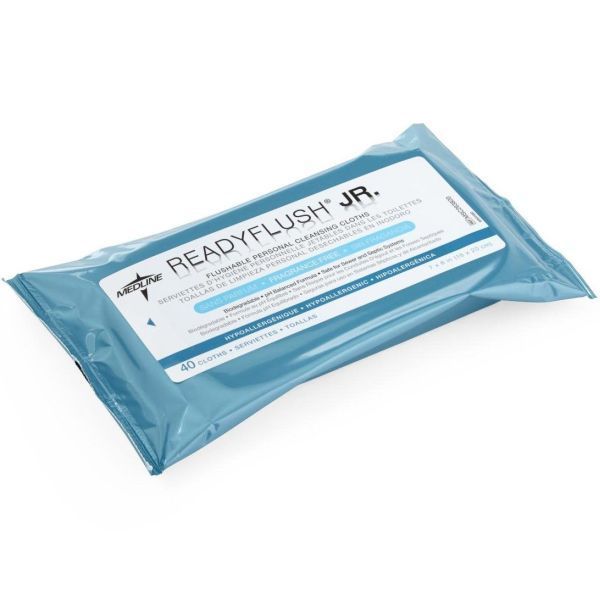 ReadyFlush Flushable Wipes Fragrance Free 18x20cm Pack 40 - Image 2