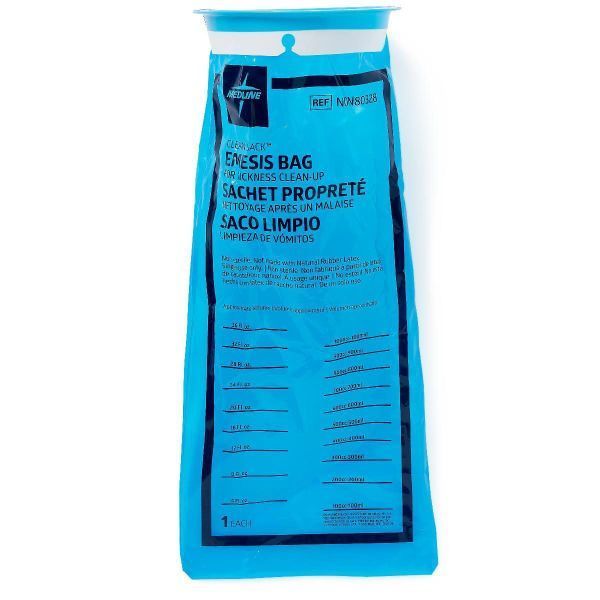 Emesis (Vomit) Bag Clean Sack Blue Pk24 - Image 2