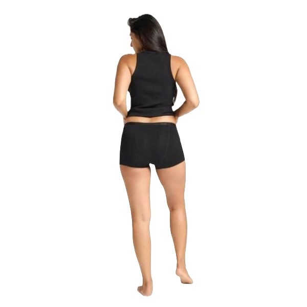Modibodi Classic Boyshort Moderate Heavy 15ml Black Size 10 - Image 2