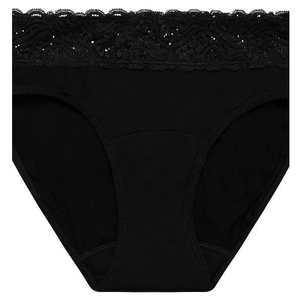 Modibodi Sensual Hi Waist Bikini Black Light Moderate Size 8 by Modibodi in Female Extra Small and Small