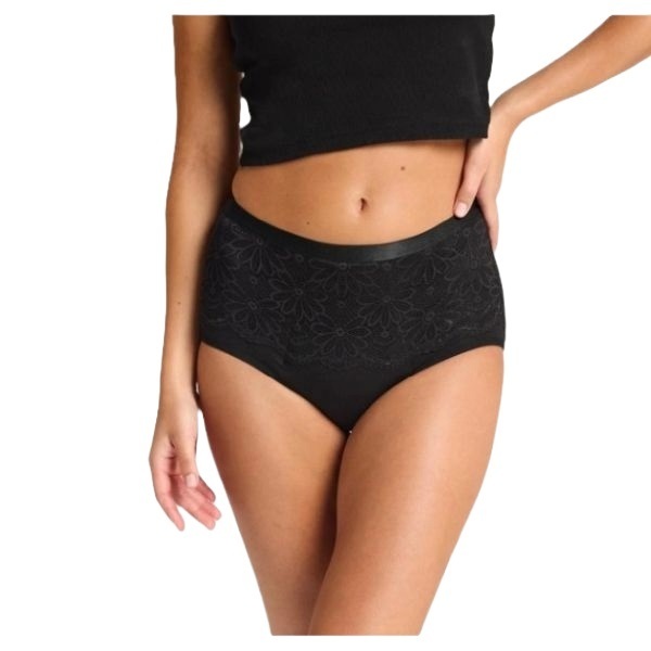 Modibodi Sensual Hi-Waist Brief Ultra Incontinence Black Size 16 by Modibodi in Female Size 16