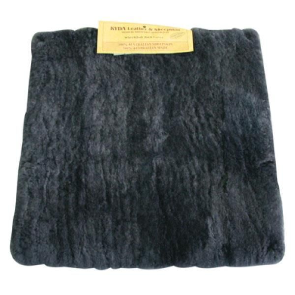 Sheepskin Wheelchair Seat Pad Charcoal 43x43cm by KYDA Leather & Sheepskin in Wheelchair