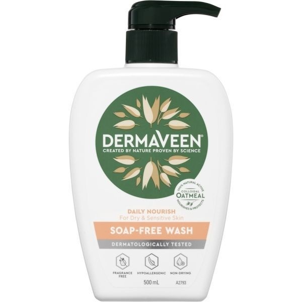 DermaVeen Daily Nourish Soap Free Wash 500ml by DermaVeen in Soaps and Washes
