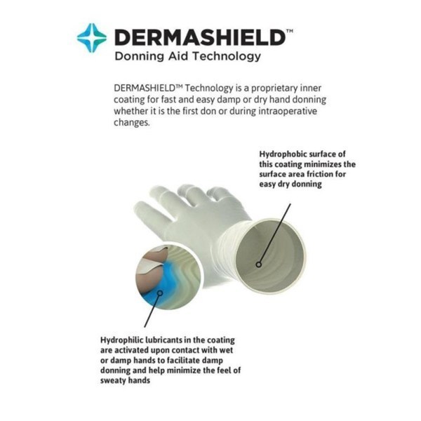 Ansell Gammex Latex Dermashield PF Glove Sterile 9.0 Pair - Image 2