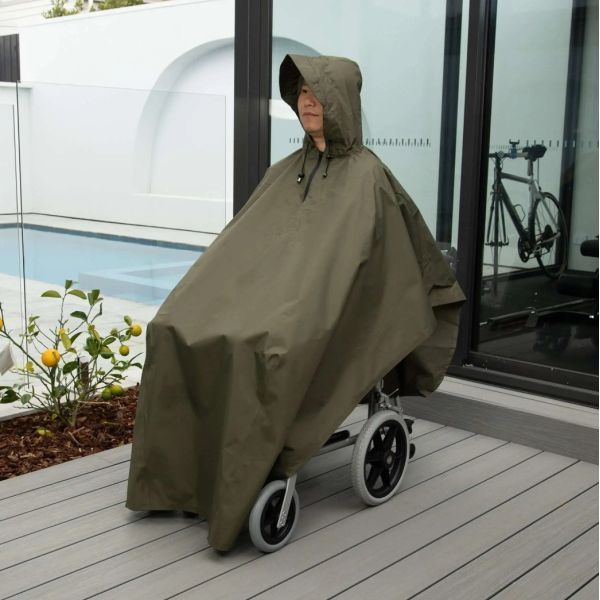 Staydry Wheelchair Poncho Khaki Green by Staydry in Other Assistive Clothing