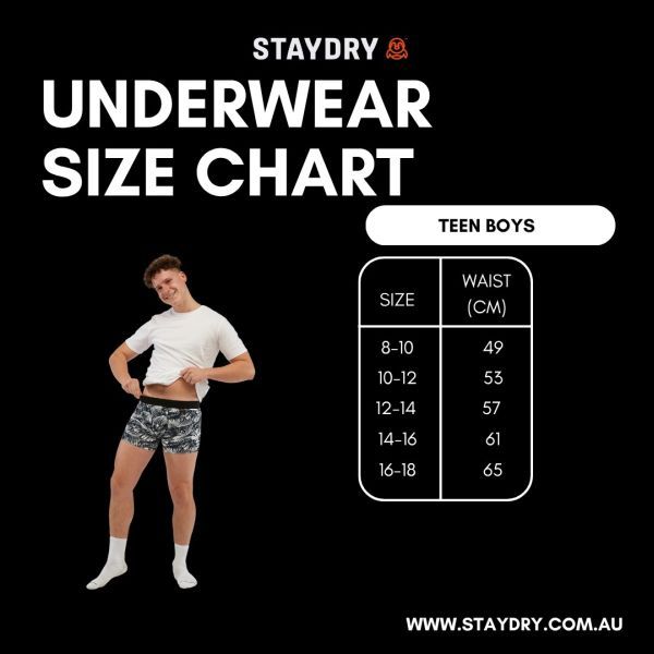 Staydry Teen Boys Undies Tropics 250ml Size 12-14 - Image 3