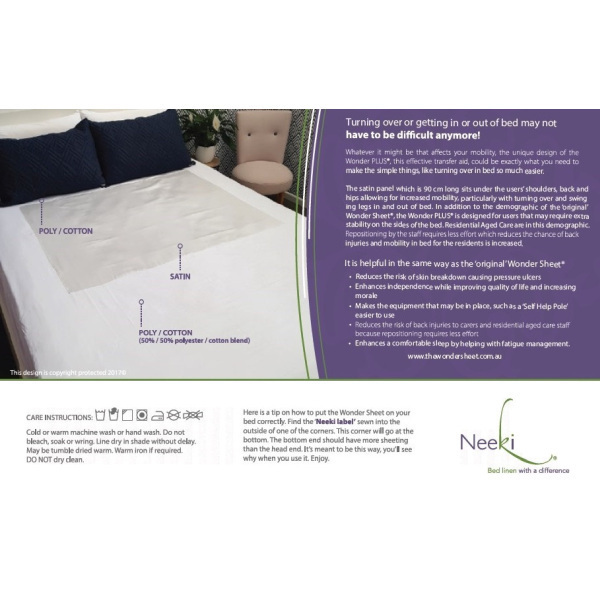 Wondersheet Plus Fitted Sheet Long Double 135cm x 203cm White 35cm Depth - Image 2