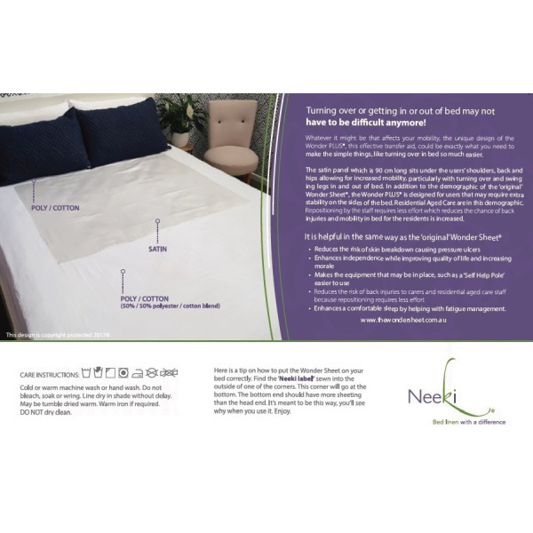 Wondersheet Plus Fitted Sheets Queen 152cm x 203cm Depth 45cm White (2) - Image 2