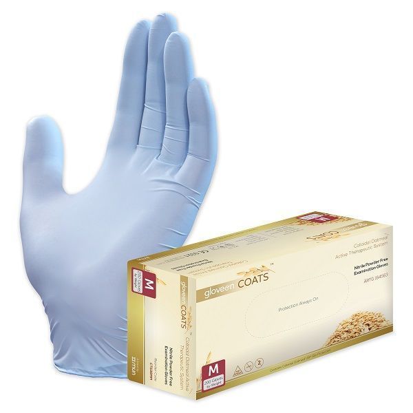 GloveOn COATS Nitrile Exam Gloves PF Medium Box of 200 by GloveOn in Nitrile Non Sterile