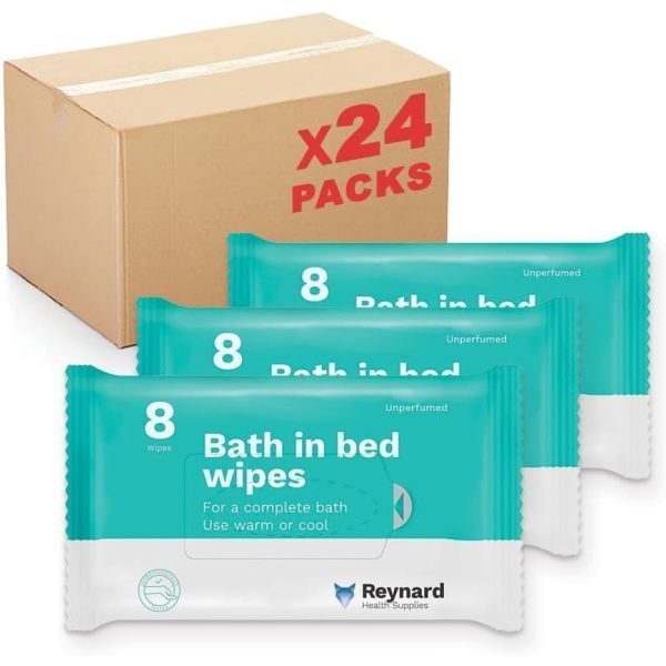 Reynard Bath in Bed Wipes 33x23cm Pack 8 - Image 2