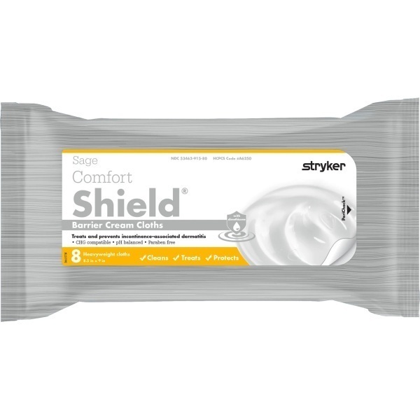 Comfort Shield Barrier Cream Cloths Pk8 by Comfort in Barrier Creams