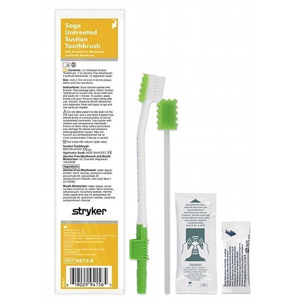 Untreated Suction Toothbrush System and Alcohol Free Mouthwash by Sage in Oral Care Brushes