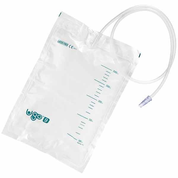 Ugo Drainage Bag 2L Non Sterile 90cm Tube NoTap Box 10 by Ugo in Night_Bag_and_Bottle 2000ml