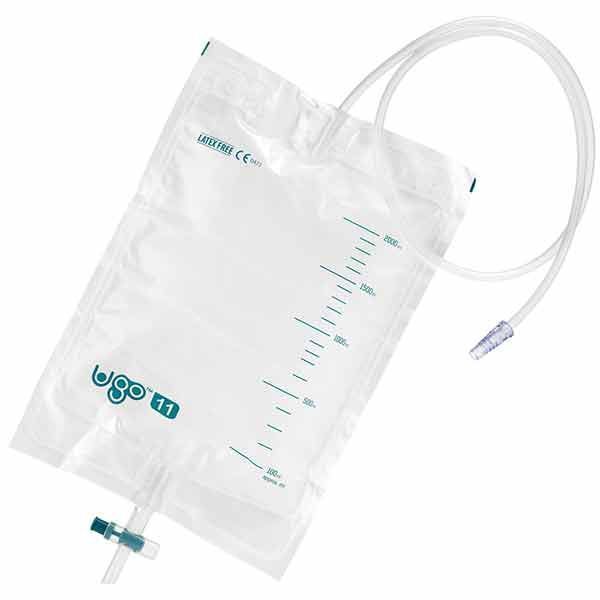 Ugo Drainage Bag 2L Sterile 90cm Tube T Tap Single Use Box 10 by Ugo in Night_Bag_and_Bottle 2000ml