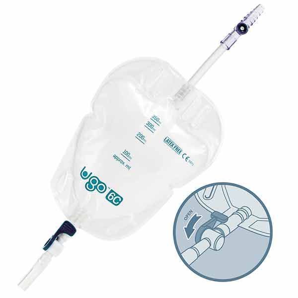 Ugo 6C Community Leg Bag 350mL 5cm Tube Lever Tap by Ugo in Leg_Bag 350ml